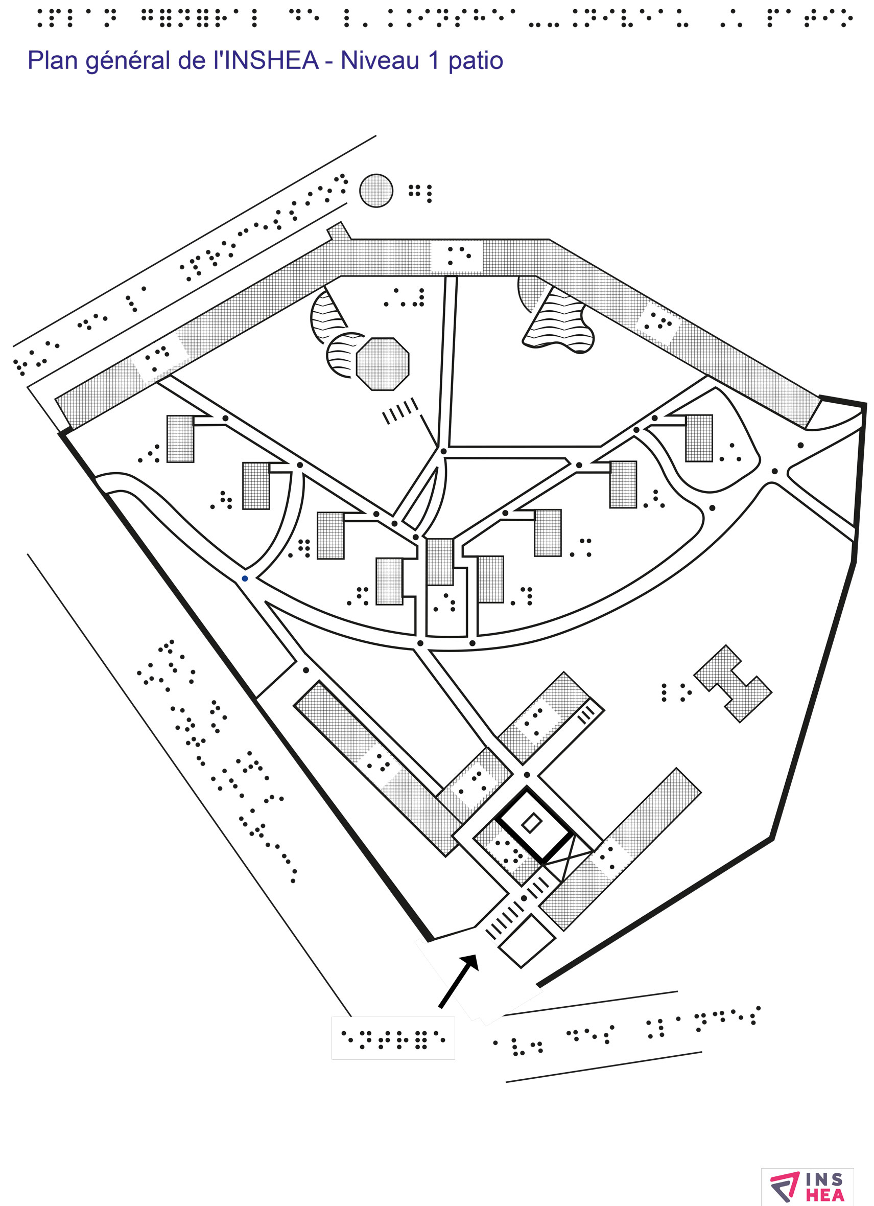 Aperçu du plan adapté pour personnes non-voyantes.