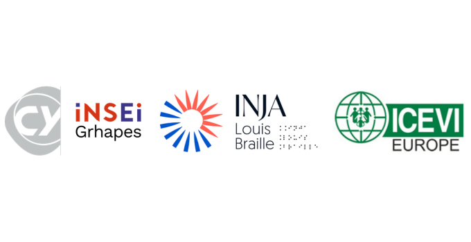 logos INSEI Grhapes, INJA Louis Braille, ICEVI Europe