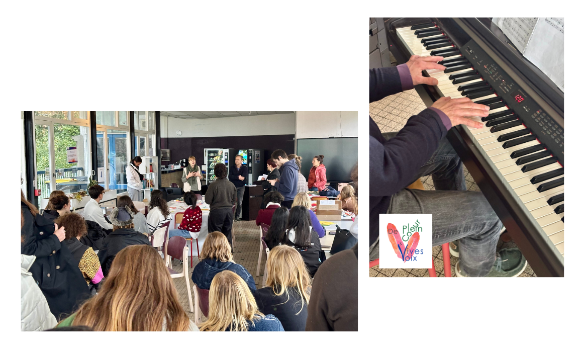 rassemblement au foyer et piano