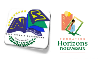 logo ENS Libreville et logo Fondation Horizons Nouveaux