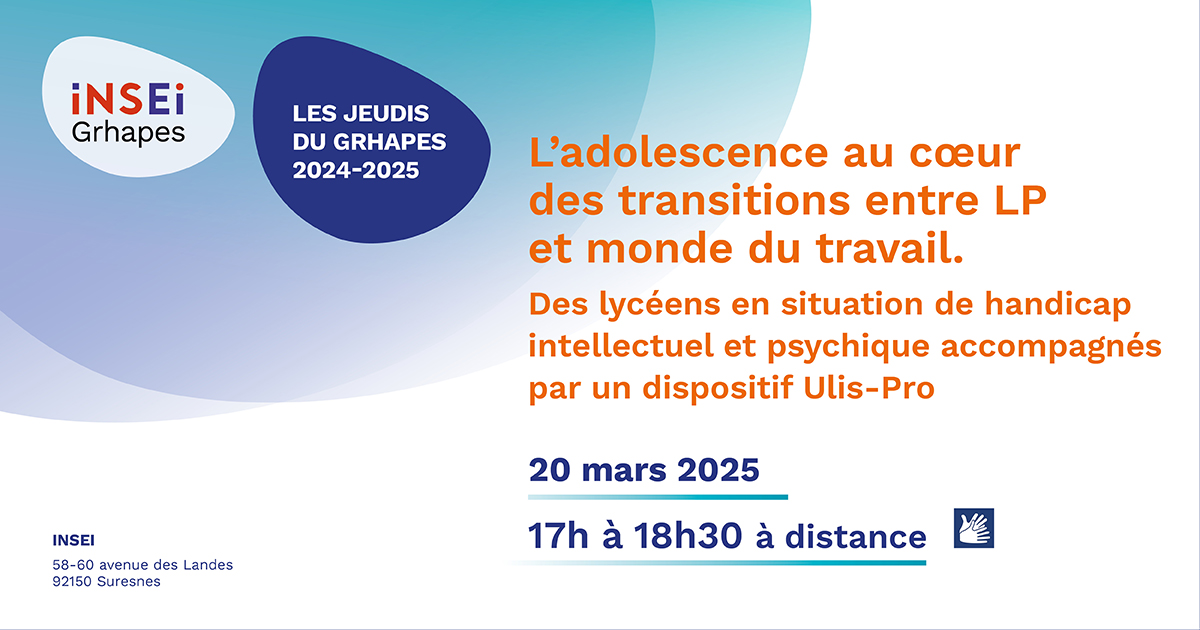 Séminaire Jeudis du Grhapes 2024-2025 - 20 mars 2025 de  17h à 18h30 à distance