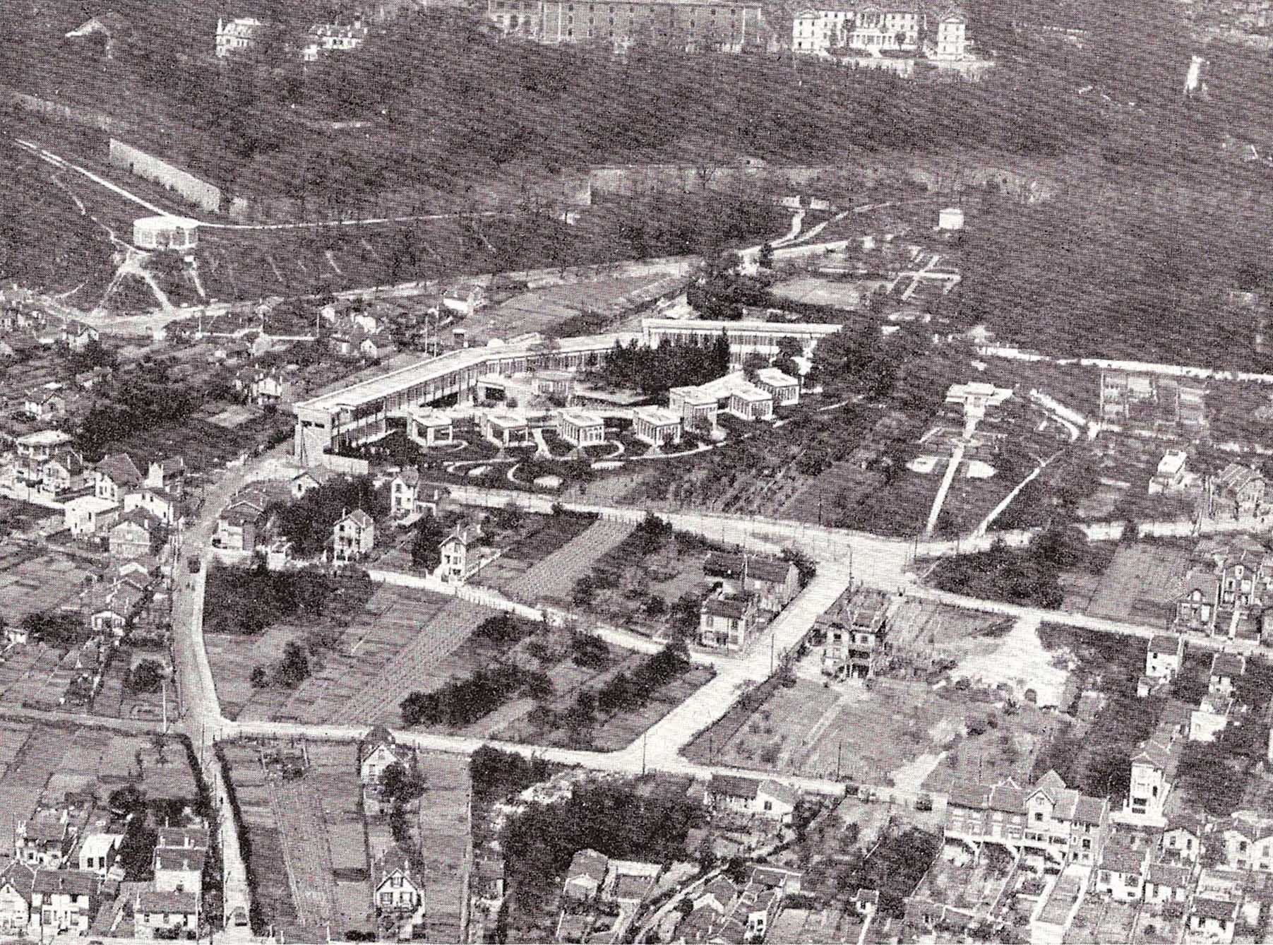 Vue aérienne de l'École de plein air