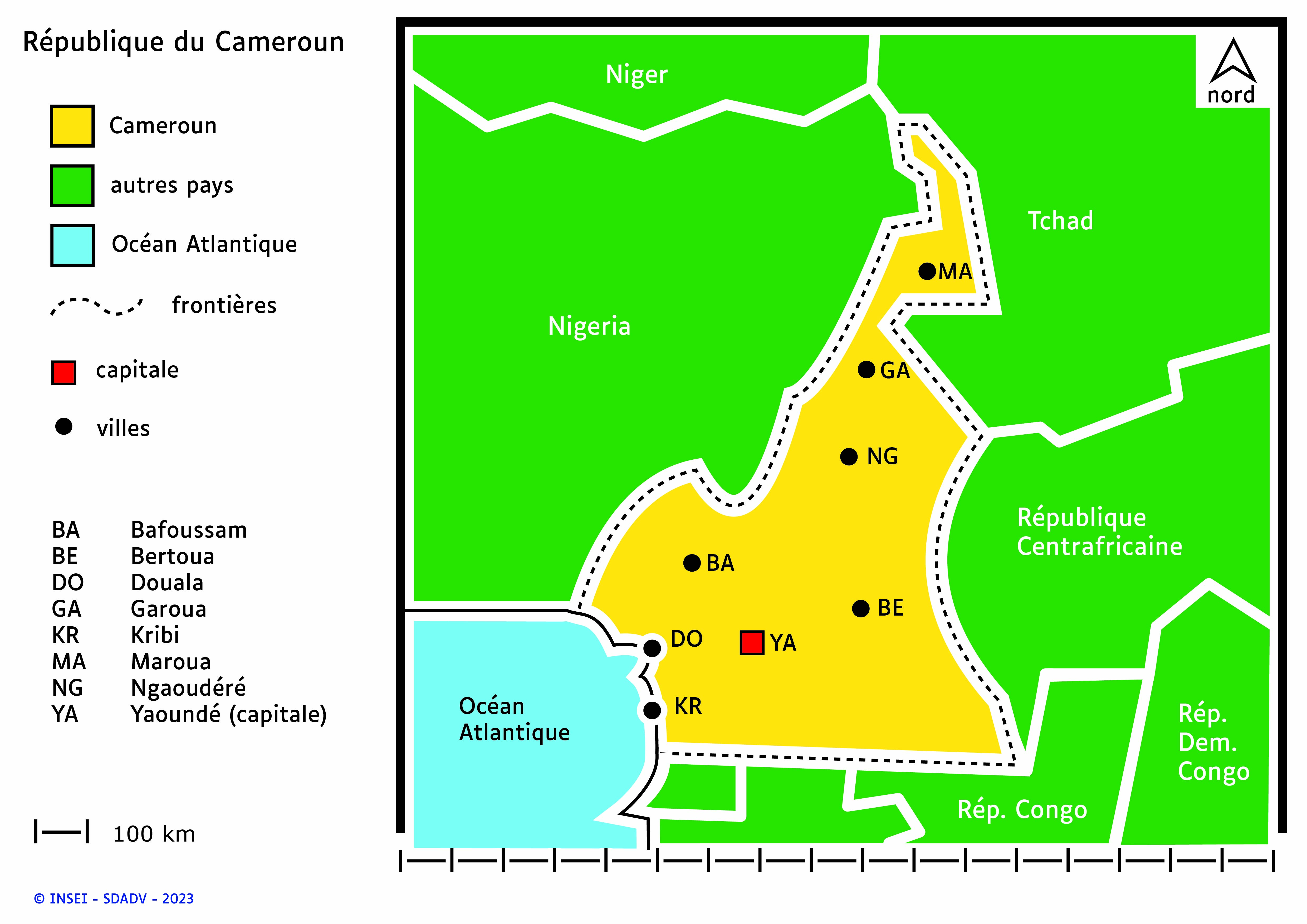 Vignette République du Cameroun Villes