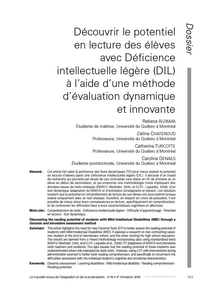 Première page de l'article