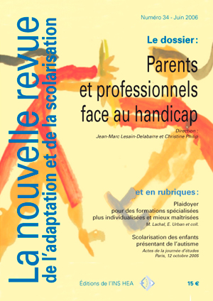 Couverture de La nouvelle revue de l'adaptation et de la scolarisation, n°34