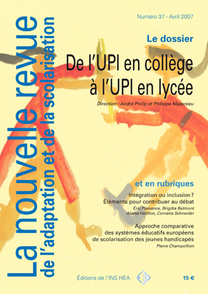 Couverture de La nouvelle revue de l'adaptation et de la scolarisation, n°37