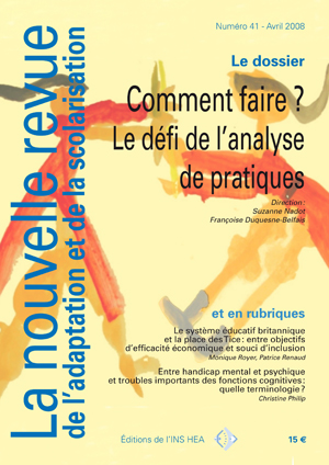 Couverture de La nouvelle revue de l'adaptation et de la scolarisation, n°41