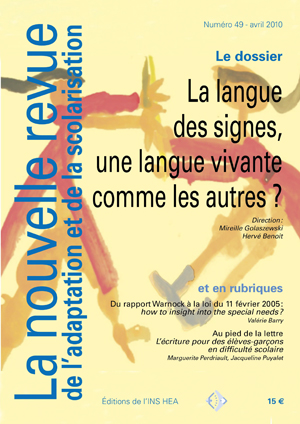 Couverture de La nouvelle revue de l'adaptation et de la scolarisation, n°49