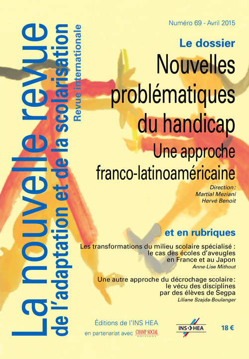 Couverture de La nouvelle revue de l'adaptation et de la scolarisation, n°69