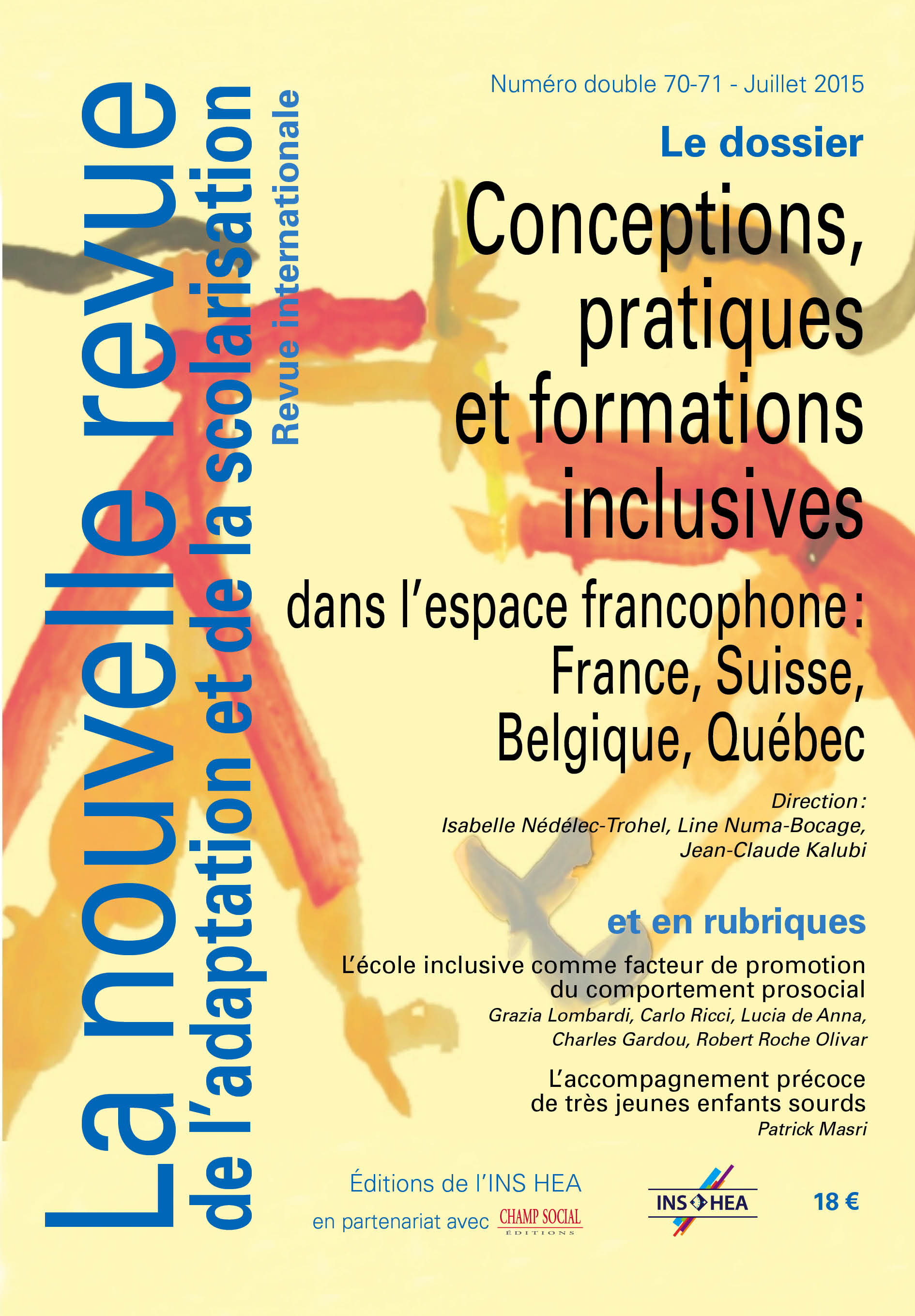 Couverture de La nouvelle revue de l'adaptation et de la scolarisation, n°70-71