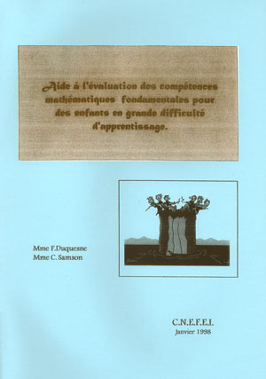 Couverture de l'ouvrage "Aide à l’évaluation des compétences mathématiques fondamentales pour des enfants en grandes difficultés"