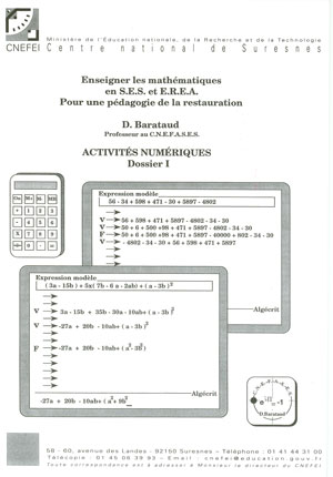 Couverture de l'ouvrage "Enseigner les mathématiques en SES et en EREA"