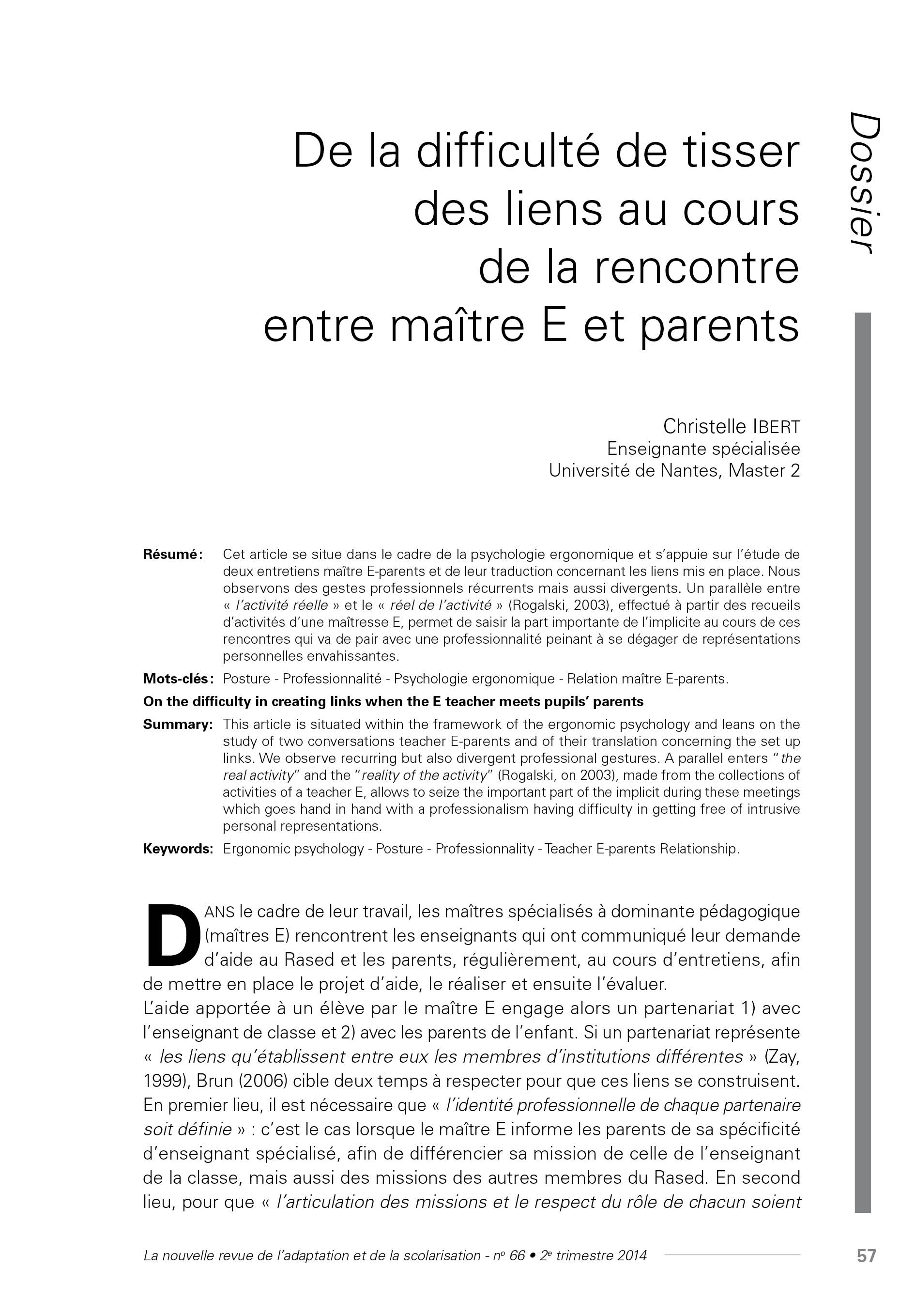 Page de l'article de C. Ibert