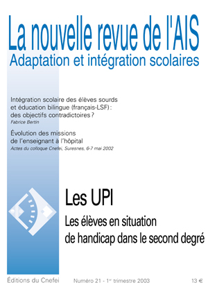 Couverture de La nouvelle revue de l'AIS, n°21